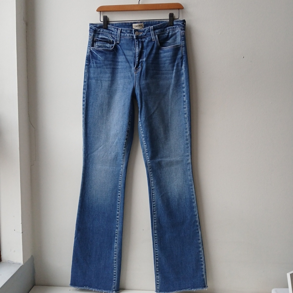 L'AGENCE Women's Straight Leg Jeans - Blue Wash